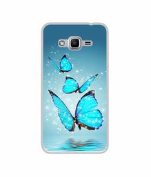 Amazon Brand - Solimo Designer Flying Butterflies UV Printed Soft Back Case Mobile Cover for Samsung Galaxy J2 Ace