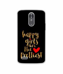 Amazon Brand - Solimo Designer Happy Girls are The Prettiest UV Printed Soft Back Case Mobile Cover for LG Stylus 3