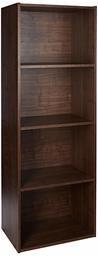 Iris Ohyama Storage Furniture 4 niches/MDF Shelf 4 lockers-Cube Bookcase CX-4-brown, 41.5 x 29 x 116.5 cm, Wood, Brown, 4 compartments