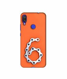 Amazon Brand - Solimo Designer Number Six 3D Printed Hard Back Case Mobile Cover for Xiaomi Redmi Note 7S