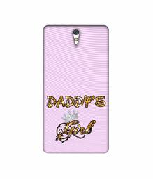 Amazon Brand - Solimo Designer Daddy's Girl in Glitter Pattern 3D Printed Hard Back Case Mobile Cover for Sony Xperia C5 Ultra Dual