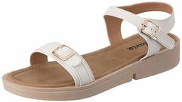 Flavia Women's White Fashion Sandals-5 UK (37 EU) (6 US) (FL/205/WHT)