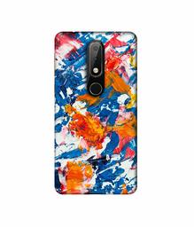 Amazon Brand - Solimo Designer Wax Color Mash On Canvas 3D Printed Hard Back Case Mobile Cover for Nokia 6.1 Plus