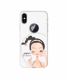 Amazon Brand - Solimo Designer Papa's Princess 3D Printed Hard Back Case Mobile Cover for Apple iPhone Xs Max (Logo Cut)