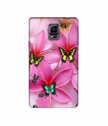 Amazon Brand - Solimo Designer B-Butterflies 3D Printed Hard Back Case Mobile Cover for Samsung Galaxy Note 4