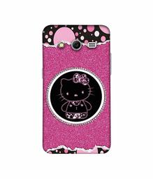 Amazon Brand - Solimo Designer Kitty with Glitter 3D Printed Hard Back Case Mobile Cover for Samsung Galaxy Core 2 G355H