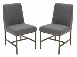 Amazon Brand – Rivet Vermont Modern Diamond-Stitched Upholstered Dining Chair, 20