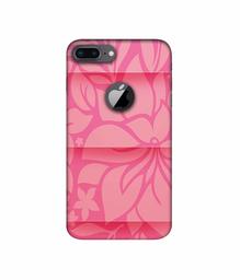 Amazon Brand - Solimo Designer Pink Flower Banch Print On Cloth 3D Printed Hard Back Case Mobile Cover for Apple iPhone 8 Plus (with Logo Cut)