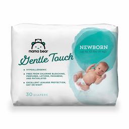 Amazon Brand - Mama Bear Gentle Touch Diapers, Hypoallergenic, Newborn, 30 Count