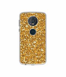 Amazon Brand - Solimo Designer Golden Sparkle UV Printed Soft Back Case Mobile Cover for Motorola Moto G6 Plus