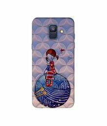 Amazon Brand - Solimo Designer Lady Vector Patternn 3D Printed Hard Back Case Mobile Cover for Samsung Galaxy A6