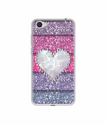 Amazon Brand - Solimo Designer Stone Heart UV Printed Soft Back Case Mobile Cover for Vivo Y55