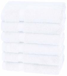 Pinzon Toallas de Mano de algodón orgánico (Paquete de 6) (renovadas), Mano, Blanco, Hand Towel 6 - Pack, 1