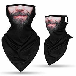 Taloyone Face Mask Bandanas Neck Gaiter Ear Loops Face Balaclava Non Slip Light Cool Breathable for Sun Wind Dust Bandana Men Women Neck Gaiter Mask Protection Headwear Headband, Pattern 7