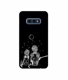 Amazon Brand - Solimo Designer Couples Sitting at Dark 3D Printed Hard Back Case Mobile Cover for Samsung Galaxy S10e