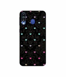 Amazon Brand - Solimo Designer Heart Texture 3D Printed Hard Back Case Mobile Cover for Samsung Galaxy M21