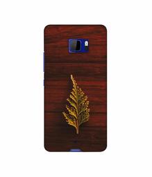 Amazon Brand - Solimo Designer Leaf on Wood 3D Printed Hard Back Case Mobile Cover for HTC U Ultra