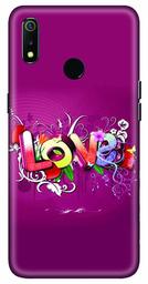 Amazon Brand - Solimo Designer Love Pattern Design 3D Printed Hard Back Case Mobile Cover for Realme 3 / Realme 3i