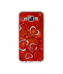 Amazon Brand - Solimo Designer Hearts UV Printed Soft Back Case Mobile Cover for Samsung Galaxy E5