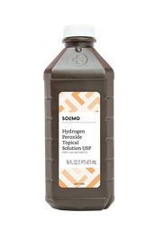 Amazon Brand - Solimo Hydrogen Peroxide Topical Solution USP, 16 Fl Oz (Pack of 1)