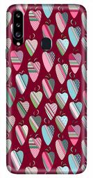 Amazon Brand - Solimo Designer Heart Pattern Design 3D Printed Hard Back Case Mobile Cover for Samsung Galaxy A20s