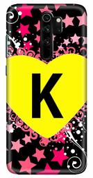 Amazon Brand - Solimo Designer Heart Pattern Alphabet-K 3D Printed Hard Back Case Mobile Cover for Xiaomi Redmi Note 8 Pro