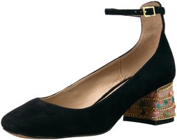 Amazon Brand - The Fix Women's Morgan Block-heel Ankle Strap Dress Pump, black, 7.5 M US