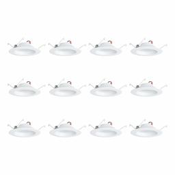 AmazonCommercial 120 Watt Equivalent, 5/6-Inch Recessed Downlight, Dimmable, Round LED Light Bulb | Warm White, 12-Pack