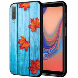 Amazon Brand - Solimo Designer Leaves Printed Hard Back Case Mobile Cover for Samsung Galaxy A7 (2018) (D383)