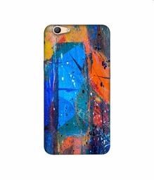 Amazon Brand - Solimo Designer Blue and Orange Brush 3D Printed Hard Back Case Mobile Cover for Oppo F1s