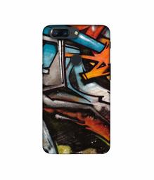 Amazon Brand - Solimo Designer Painting Texture 3D Printed Hard Back Case Mobile Cover for Oneplus 5T