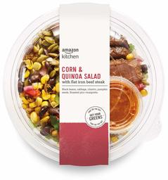 Amazon Kitchen, Corn & Quinoa Salad With Flat Iron Beef Steak, 14.3 oz