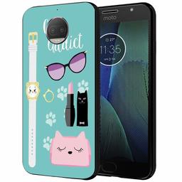 Amazon Brand - Solimo Designer Cat's Addict Printed Hard Back Case Mobile Cover for Moto G5S Plus (D1234)