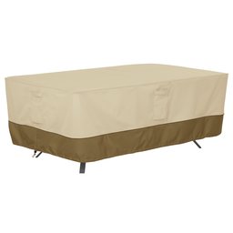 Classic Accessories Veranda Patio Rectangular/Oval Table Cover, large, Pebble Grey