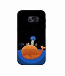 Amazon Brand - Solimo Designer Whale 3D Printed Hard Back Case Mobile Cover for Samsung Galaxy S7 Edge