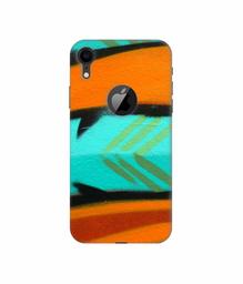 Amazon Brand - Solimo Designer Brush Art 3D Printed Hard Back Case Mobile Cover for Apple iPhone XR (Logo Cut)