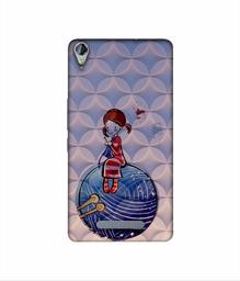 Amazon Brand - Solimo Designer Lady Vector Patternn 3D Printed Hard Back Case Mobile Cover for Micromax Canvas Juice 3Plus Q394