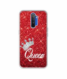 Amazon Brand - Solimo Designer Queen On Red Glitter UV Printed Soft Back Case Mobile Cover for Oppo Reno Ace/Realme X2 Pro