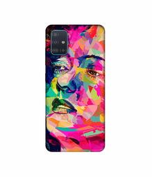 Amazon Brand - Solimo Designer Multicolor Lady Vector 3D Printed Hard Back Case Mobile Cover for Samsung Galaxy A51