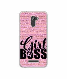 Amazon Brand - Solimo Designer Girl Boss On Pink Sparkle UV Printed Soft Back Case Mobile Cover for Gionee X1S