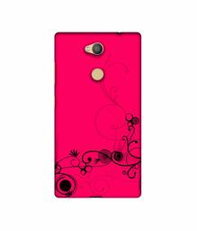 Amazon Brand - Solimo Designer Black Pattern on Pink 3D Printed Hard Back Case Mobile Cover for Sony Xperia L2