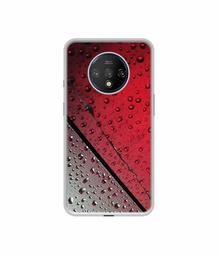 Amazon Brand - Solimo Designer Water Drop On Glass UV Printed Soft Back Case Mobile Cover for OnePlus 7T