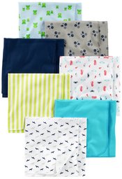 Simple Joys by Carter's Nursery-Receiving-Blankets, Blu/Bianco, One Size