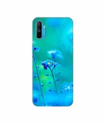 Amazon Brand - Solimo Designer Blue Flower 3D Printed Hard Back Case Mobile Cover for Realme C3