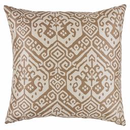 Amazon Brand – Stone & Beam Classic Outdoor Patterened Throw Pillow - 20 x 20 Inch, Truffle