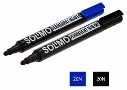 Amazon Brand - Solimo Permanent Marker Set (40 pieces, Black-20, Blue-20)