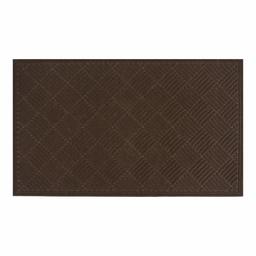 AmazonBasics – Alfombra moldeada de goma reciclada comercial raspador alfombra de entrada patrón de diamante 2 x 3 Nogal