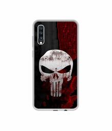 Amazon Brand - Solimo Designer Punisher Skull UV Printed Soft Back Case Mobile Cover for Samsung Galaxy A70