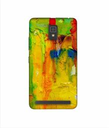 Amazon Brand - Solimo Designer Yellow and Green Paint 3D Printed Hard Back Case Mobile Cover for Lenovo A6600