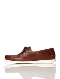 vinden. Amz038_leer, Dekschoenen voor heren,Bruin Cognac,11 UK